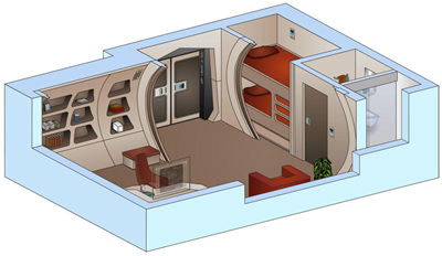Dual Occupant Crew Quarters